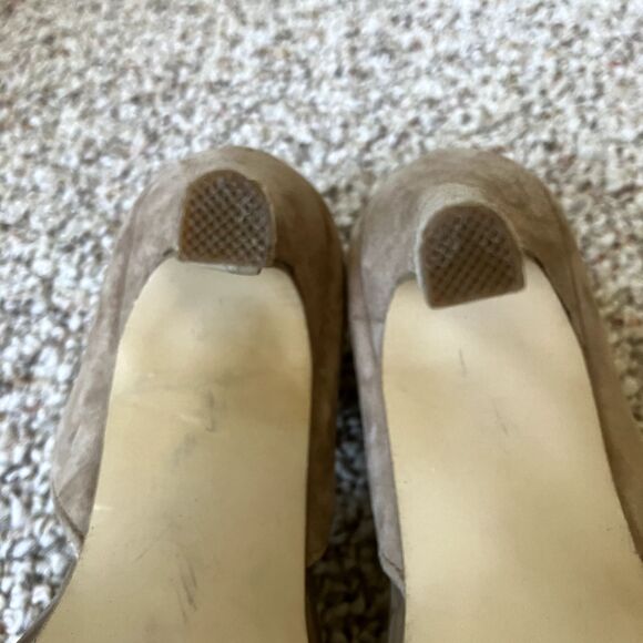 Steve Madden Womens Fellecia High Heel Shoe Size 8 Tan Leather Platform Stiletto - Picture 11 of 11